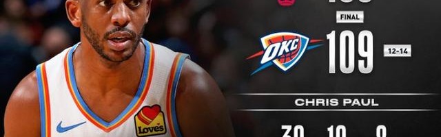  亚历山大30+10雷霆屠公牛  